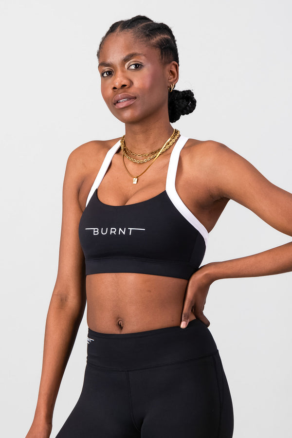 Milan Sports Bra - Black & White