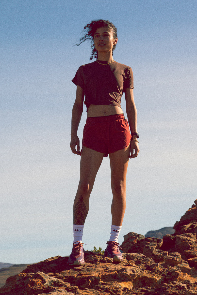 Women's Peak Active Tee - Clay