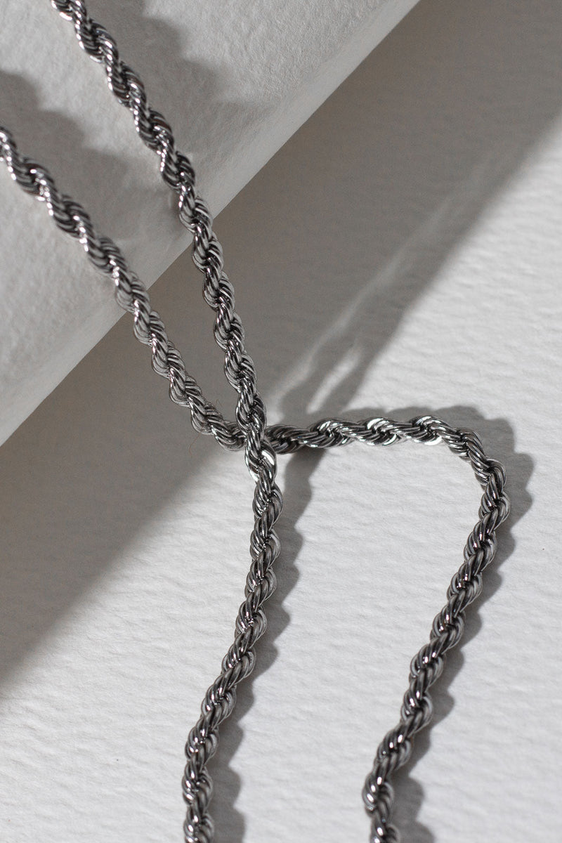 Rope Chain Necklace - Silver