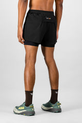 Venture Men's 2-in-1 Run Short - Black